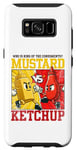 Coque pour Galaxy S8 Graphique de combat moutarde contre ketchup King of the Condiments