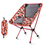 WYJW Chaise Pliante de Camping Chaise légère en Aluminium pour la pêche, randonnée, Plage, pêche en Plein air, siège de Voyage en Plein air (Couleur: Orange)
