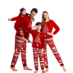 Julpyjamas för familjen, matchande familjens jul-PJ-set Red Dad M