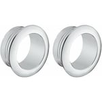 2x Rosace ronde épaisseur 16mm pour serrures espagnolettes ou à appliquer Push Lock mini en plastique Verrou Sécurité Rosette Meuble Porte Tiroir