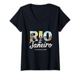 Womens Rio de Janeiro Spring Break 2025 V-Neck T-Shirt