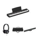 Yamaha P-225 Digital Piano with 88 Graded Hammer Compact Keys bundled with HPH-150 Headphones, SC-KB851 Piano Bag, and LP-5A - Optional pedal unit