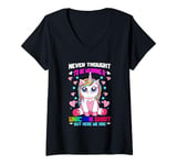 Womens Never Thought I Could Wear A Unicorn Shirt But Here We Are V-Neck T-Shirt