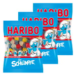 Haribo Gummy Bears Smurfs – Pack of 3, Wine Gum Fruit Gums, Vegetarian, in Bag