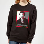 Avengers Endgame Black Widow Poster Women's Sweatshirt - Black - XL - Noir