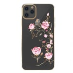 iPhone 11 Pro Max - KINGXBAR Fairy cover med Svarowski krystaller - Rose fairy/Gold