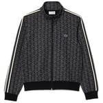 Sweat-shirt Lacoste  SWEATSHIRT ZIPPÉ  PARIS JACQUARD MONOGRAMME NOIR