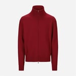 Full Zip Jacket High Neck Wool - Red