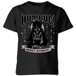 Star Wars Darth Vader Humbug Kids' Christmas T-Shirt - Black - 3-4 ans - Noir