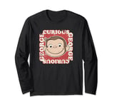 Curious George Big Face Distressed George Long Sleeve T-Shirt