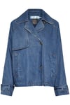 MableIW Minona Short Coat - Dark Blue Denim