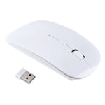 Souris sans fil optique - Bluetooth 2.4 - Dpi réglable + dongle Bluetooth USB - pour PC et MAC - Blanc