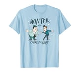 Winter With Laurel & Hardy Christmas Comedy Duo T-Shirt