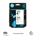 Original HP 305 Multipack Ink Cartridges For HP DeskJet 2710 2710e Envy 6022