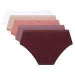 DIM Boxer Femme Les Pockets EcoDIM Toucher Doux x5, Rubis/Violet/Rose/New Skin/Blanc, S