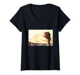 Womens Sea Monster from the Deep Horror V-Neck T-Shirt