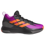 adidas Mixte Cross 'Em Up Select Mid Trainers Kids Chaussures de Basket-Ball, Core Black/Purple Burst/Impact Orange, 39 1/3 EU