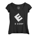 T-Shirt Femme Col Echancré E Corp. Evil Geek Robot Serie Tv