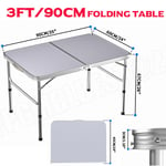 Folding Camping Table Aluminium Picnic Portable Party BBQ Tables Indoor Outdoor