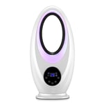 WN-PZF Fan Heater And Cooler, Portable Home Mini-Speed Hot Air Heater, No Fan Blades + Colored Lights + Automatic Power Off + Remote Control + Timing + Led Touch Screen, 220v