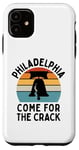 Coque pour iPhone 11 Funny Philadelphia - Come For The Crack - Liberty Bell Humour