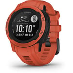 Garmin Instinct 2S, Smaller Rugged GPS Smartwatch, Built-in Sports Apps and Health Monitoring, Ultratough Design Features, Poppy