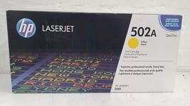 Genuine HP Q6472A 502A Yellow Toner Print Cartridge for LaserJet 3600 inc VAT