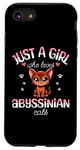 Coque pour iPhone SE (2020) / 7 / 8 Fille Qui Aime Les Chats Abyssins Adore Chat Abyssin