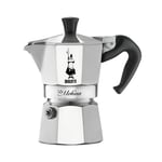 Bialetti Cafetière Moka Express Restyling De Demi Coupe Aluminium Mokina