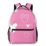 DJNGN Rose Minnie Heads (3) Casual Backpack Zipper School Bag Voyage Daypack Hommes Femmes Adolescents Cadeau