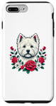 Coque pour iPhone 7 Plus/8 Plus Roses Flowers West Highland White Terrier Westie