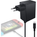 Adaptateur Secteur AC Chargeur pour Nintendo Switch Lite et Nintendo Switch Console 15V/2.6A Charge Rapide,Support Le Mode TV