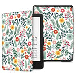 FINTIE Étui pour Kindle Paperwhite 6,8" (11e génération, 2021) et Kindle Paperwhite Signature Edition, Coque Fine et Léger, Housse Fermeture Magnétique Réveil/Veille Automatique, Spring Bloom