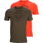 Härkila Wildboar Pro S/S t-shirt 2-pack Willow green/Orange XL