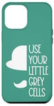 iPhone 14 Pro Max POIROT Little Grey Cells Hat Mustache Green Case