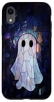 Coque pour iPhone XR Coque Halloween Fantôme Vitrail Style pour Téléphone