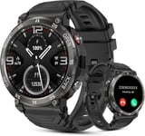 Montre Connectée Homme 1,52"" Écran Hd, Smartwatch Avec Appel Bluetooth 110+ Modes Sportifs Podomètre Cardiofréquencemètre Spo2 Tensiomètre Sommeil Musique, Montre Intelligente Pour[Dzb042127]