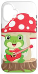 Coque pour iPhone 16 Anime Kawaii Musical Frog Mushroom