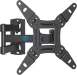 PERLESMITH TV Wall Bracket for 13-43 inch TVs, Swivels Tilts TV mount for Flat &