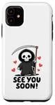 Coque pour iPhone 11 See You Soon - Faucheuse Halloween