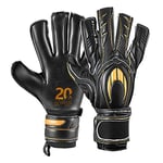 HO Soccer GHOTTA Special Edition Retro Black/Gold Goalkeeper Gloves, Unisex Adult, Black/Gold, 8