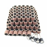 Tambour de Ponçage pour Dremel 184pcs, Bande de Ponçage 120# 13mm 180pcs avec Tambour Mandrin 4pcs, Manchon de Ponçage Outils Rotatifs Électriques DIY, RMTA184C3