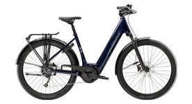 Velo de ville electrique trek verve  4 lowstep shimano altus 9v 545 wh bleu fonce 2023