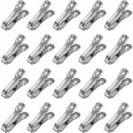 Shining House - Lot de 20 Agrafe de Serre - Clips de Jardin en Acier Inoxydable, Clips pour Plantes, Support pour Plantes, Pinces à Linge, Forte