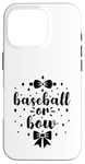 Coque pour iPhone 16 Pro Baseball or Bow Sexe Révéler Future Parent Papa Maman