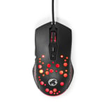 Nedis Gaming Mouse, kablet, RGB - Svart