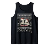 Laurel & Hardy Another Merry Xmess Christmas Knit Pattern Tank Top