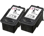 PG-512 Twin Pack Black Ink Cartridges fits Canon Pixma MP330 Printers