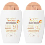 Avène Fluide minéral teinté SPF 50+ 2x40 ml