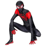 Spider Man Into The Superhero Costume Barn Miles Morales Cosplay Vuxen - Perfet black 180cm